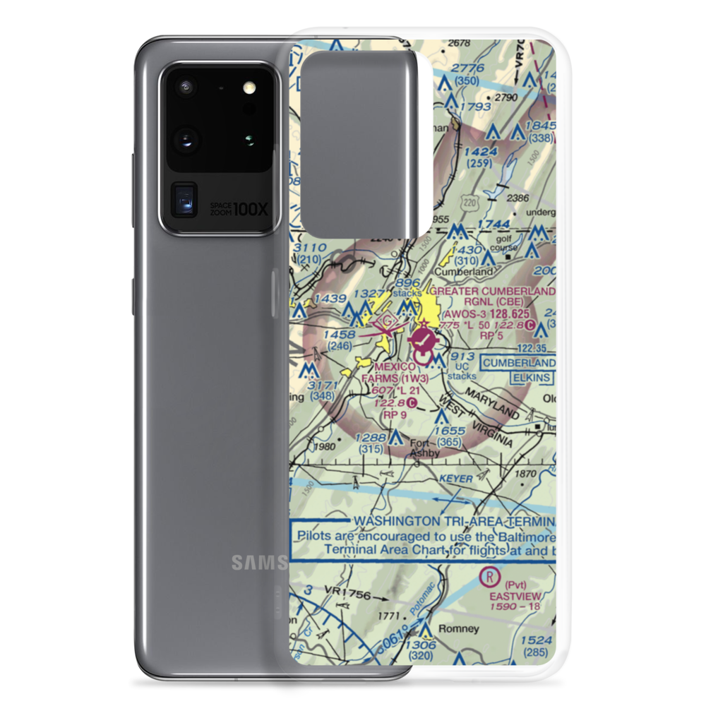 Mexico Farms Airport (1W3) VFR Sectional Samsung Case Samsung Galaxy S20 Ultra model shown