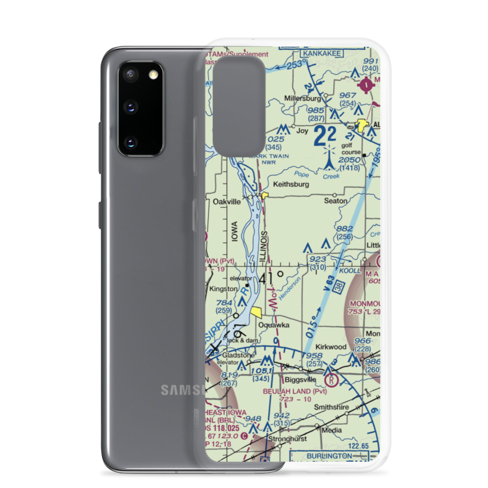 Meyer Airport (LL23) VFR Sectional Samsung Case Samsung Galaxy S20 model shown