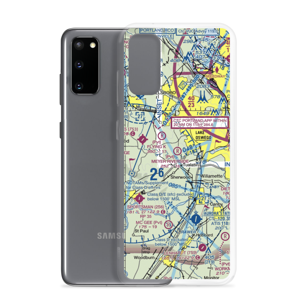 Meyer Riverside Airpark (OG34) VFR Sectional Samsung Case Samsung Galaxy S20 model shown