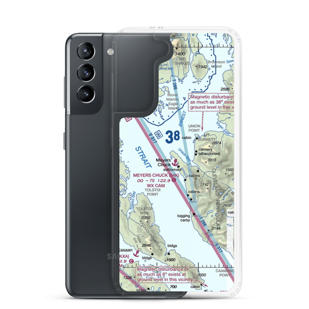 Meyers Chuck Seaplane Base (84K) VFR Sectional Samsung Case Samsung Galaxy S21 model shown