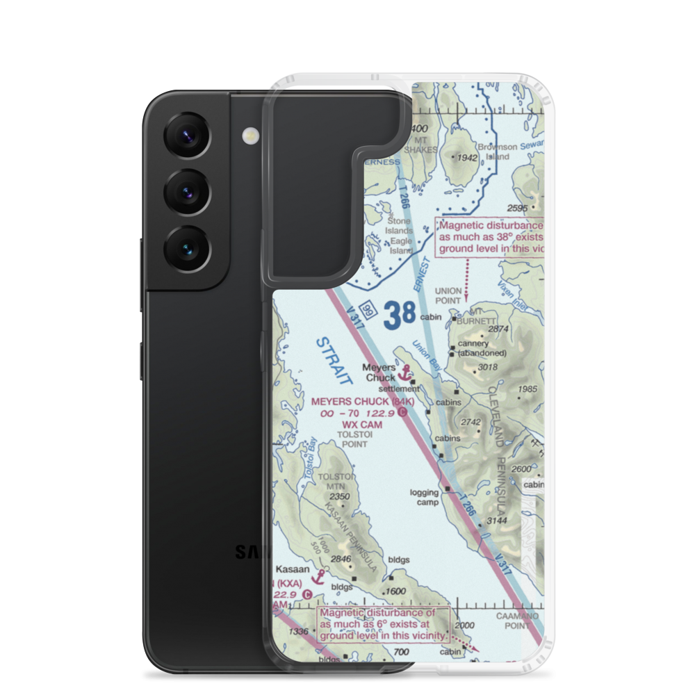 Meyers Chuck Seaplane Base (84K) VFR Sectional Samsung Case Samsung Galaxy S22 model shown
