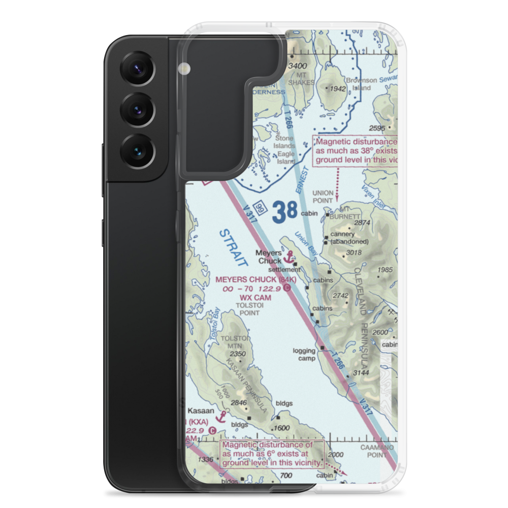 Meyers Chuck Seaplane Base (84K) VFR Sectional Samsung Case Samsung Galaxy S22 Plus model shown