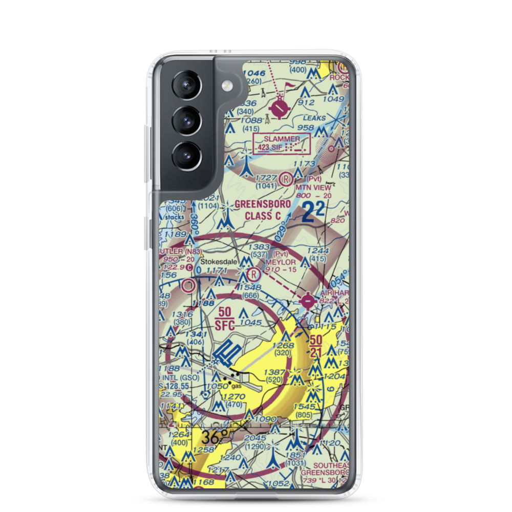 Meylor Field (9NC9) VFR Sectional Samsung Case Samsung Galaxy S21 model shown