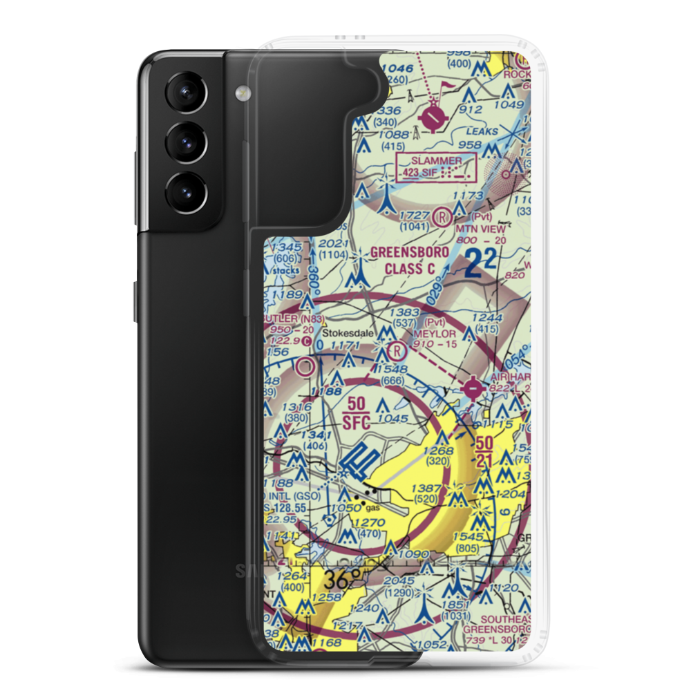 Meylor Field (9NC9) VFR Sectional Samsung Case Samsung Galaxy S21 Plus model shown