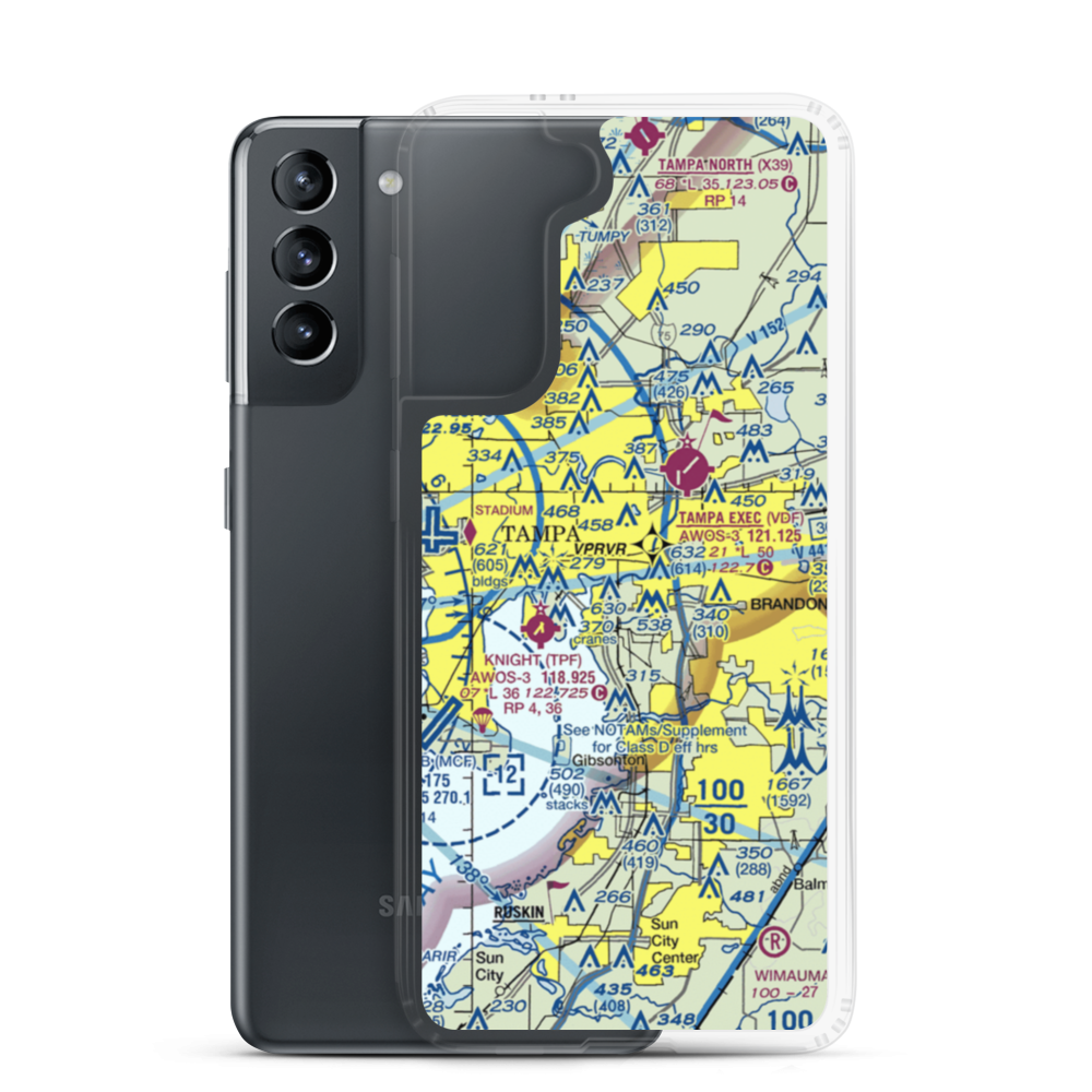 Mezrah Seaplane Base (FL72) VFR Sectional Samsung Case Samsung Galaxy S21 model shown