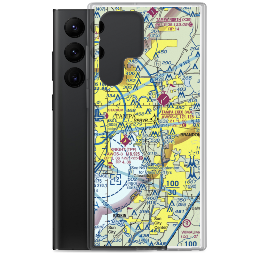 Mezrah Seaplane Base (FL72) VFR Sectional Samsung Case Samsung Galaxy S22 Ultra model shown