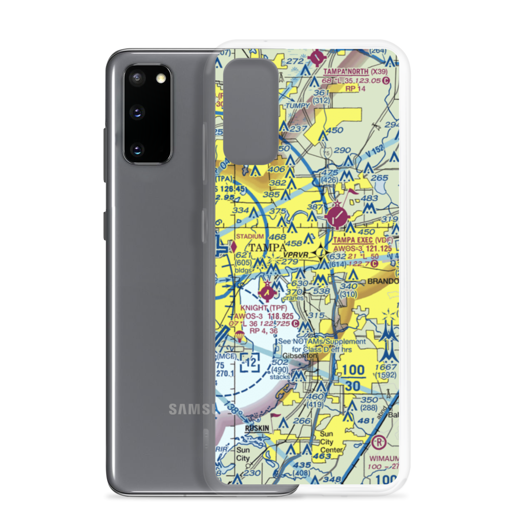 Mezrah Seaplane Base (FL72) VFR Sectional Samsung Case Samsung Galaxy S20 model shown