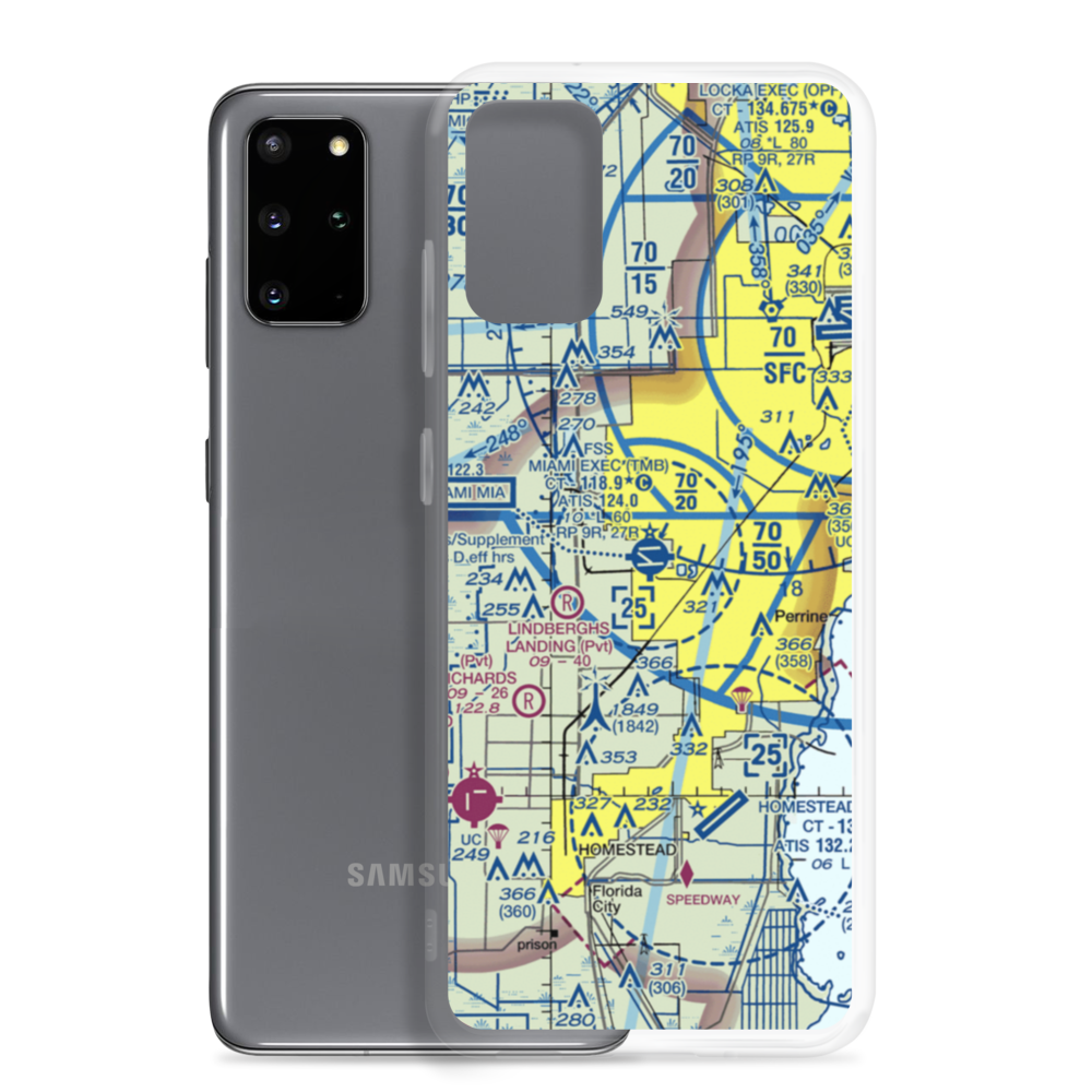 Miami Executive Airport (TMB) VFR Sectional Samsung Case Samsung Galaxy S20 Plus model shown