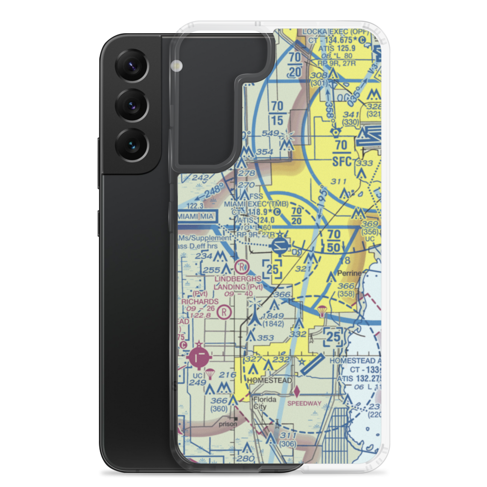 Miami Executive Airport (TMB) VFR Sectional Samsung Case Samsung Galaxy S22 Plus model shown