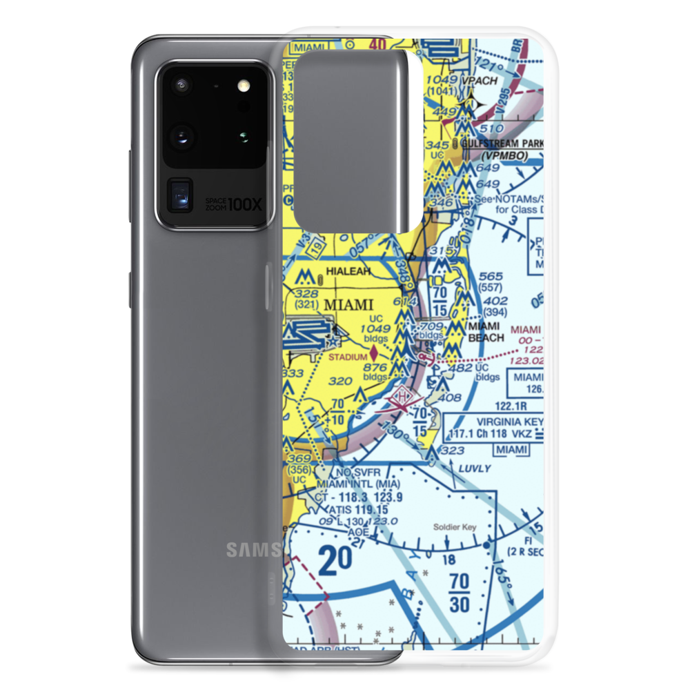 Miami Heliport (X48) VFR Sectional Samsung Case Samsung Galaxy S20 Ultra model shown