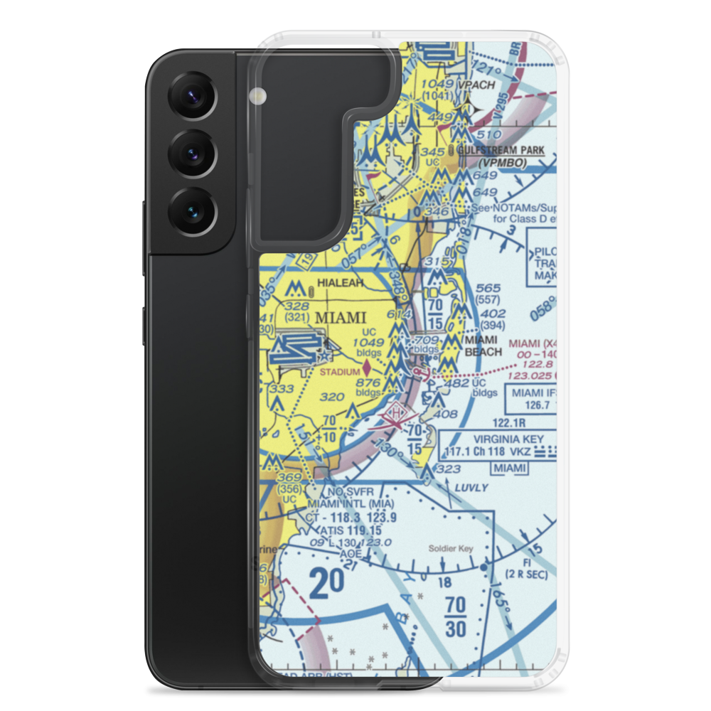 Miami Heliport (X48) VFR Sectional Samsung Case Samsung Galaxy S22 Plus model shown