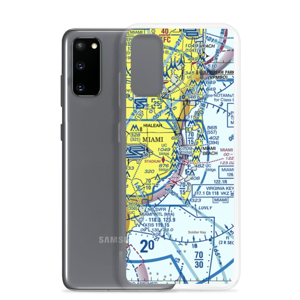 Miami Heliport (X48) VFR Sectional Samsung Case Samsung Galaxy S20 model shown