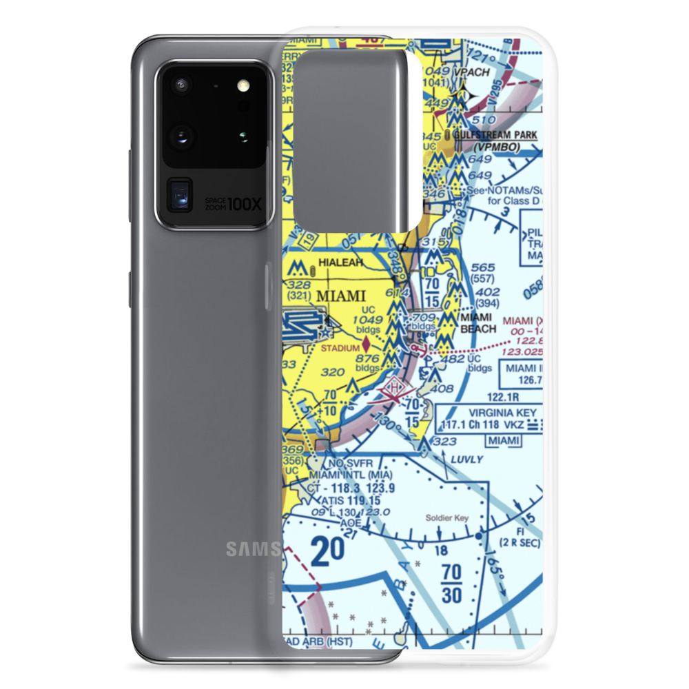 Miami Seaplane Base (X44) VFR Sectional Samsung Case Samsung Galaxy S20 Ultra model shown