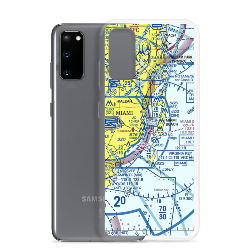 Miami Seaplane Base (X44) VFR Sectional Samsung Case Samsung Galaxy S20 model shown