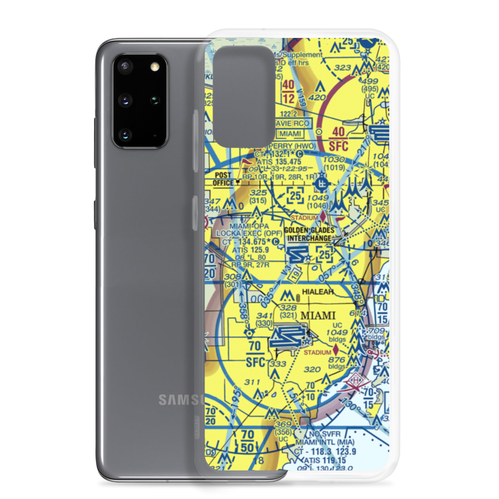 Miami-Opa Locka Executive Airport (OPF) VFR Sectional Samsung Case Samsung Galaxy S20 Plus model shown