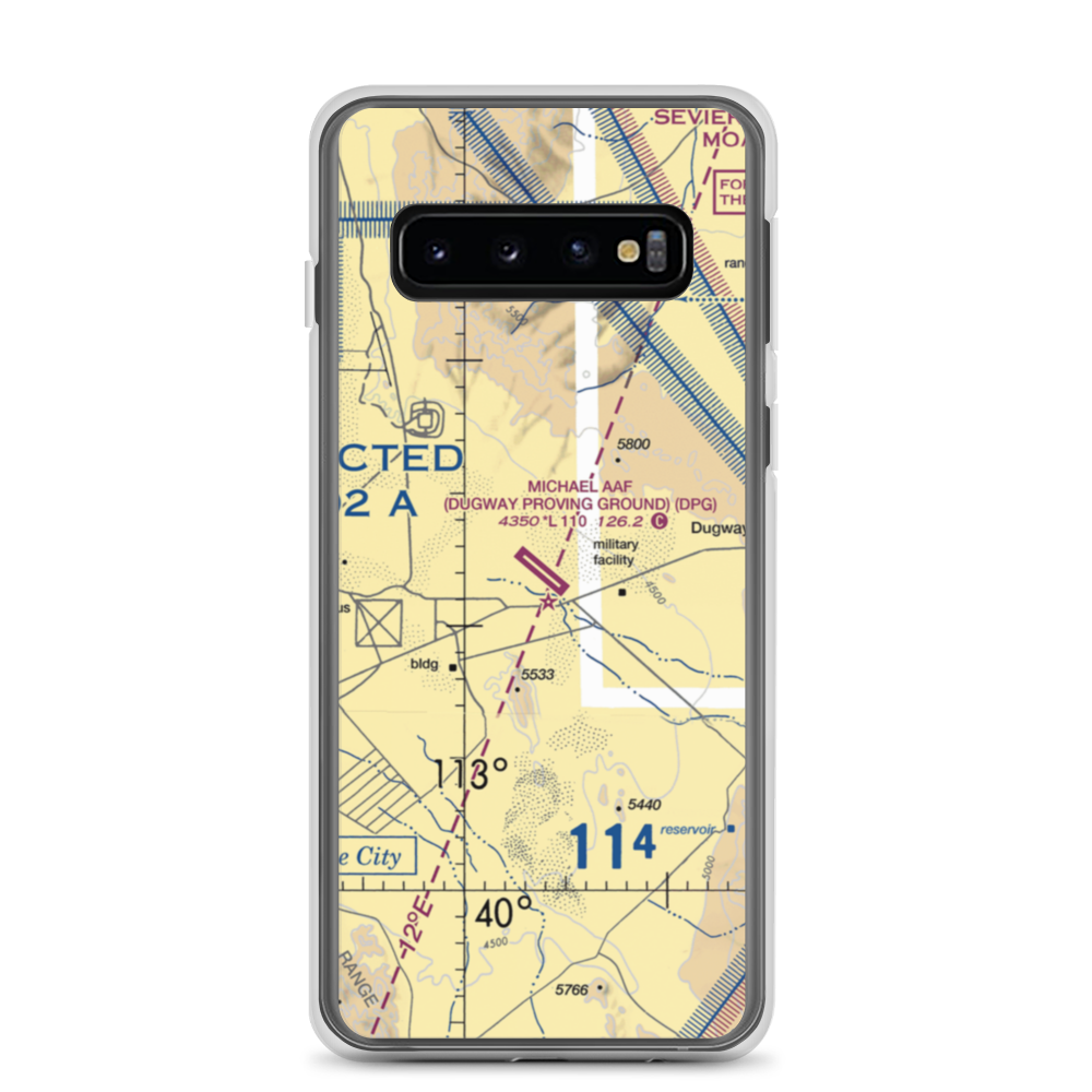 Michael AAF (Dugway Proving Ground) Airport (DPG) VFR Sectional Samsung Case Samsung Galaxy S10 model shown