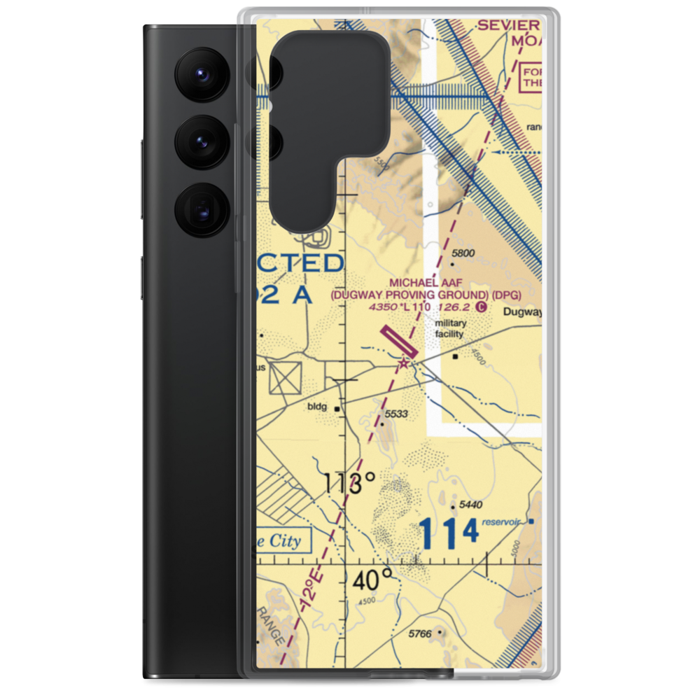 Michael AAF (Dugway Proving Ground) Airport (DPG) VFR Sectional Samsung Case Samsung Galaxy S22 Ultra model shown