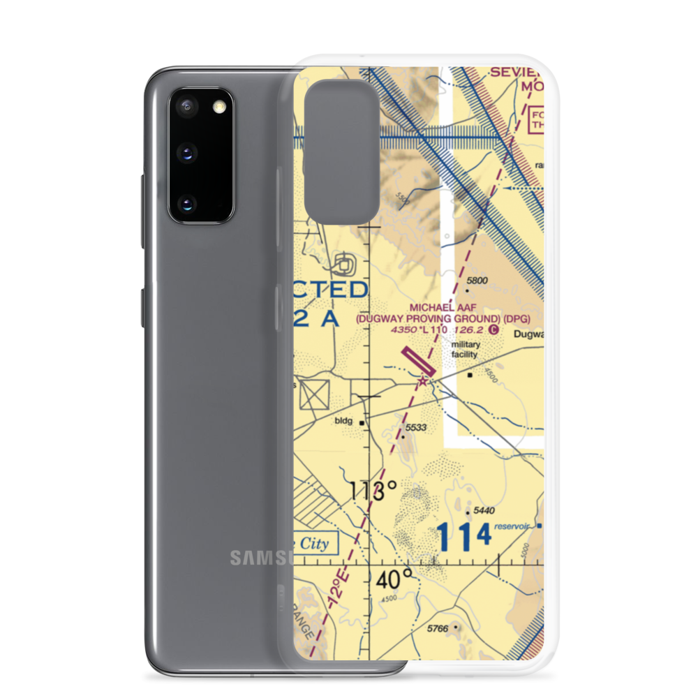 Michael AAF (Dugway Proving Ground) Airport (DPG) VFR Sectional Samsung Case Samsung Galaxy S20 model shown