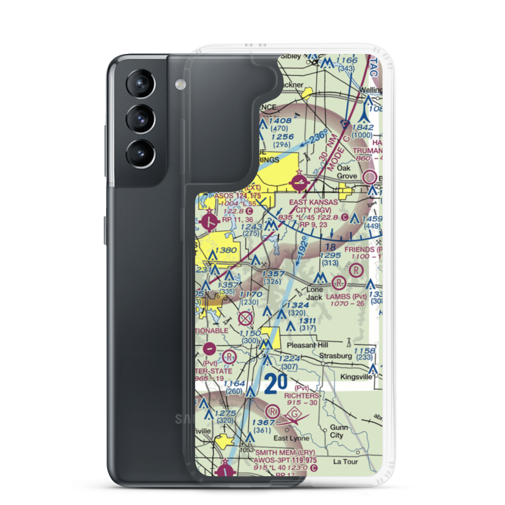 Michael Farm Airport (MU84) VFR Sectional Samsung Case Samsung Galaxy S21 model shown