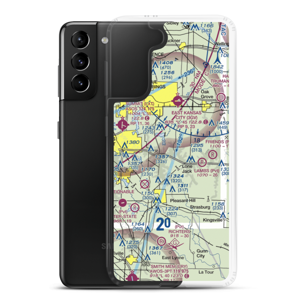Michael Farm Airport (MU84) VFR Sectional Samsung Case Samsung Galaxy S21 Plus model shown
