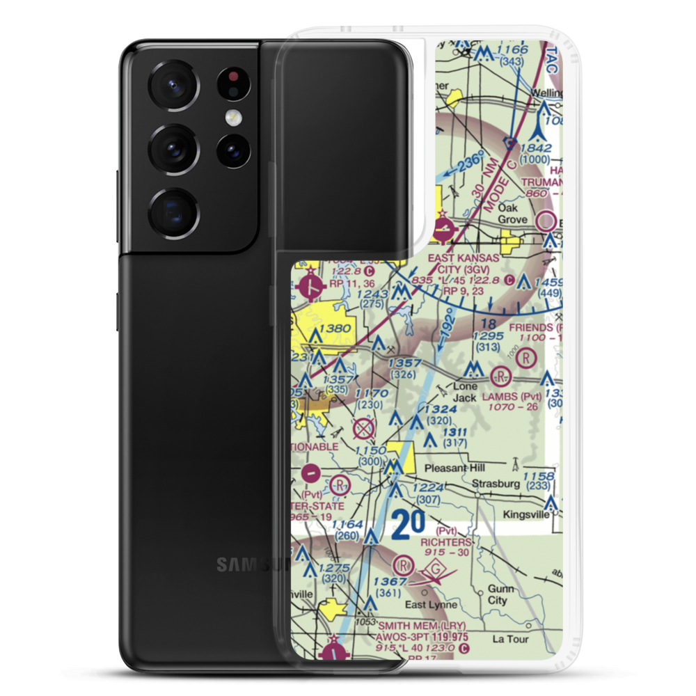 Michael Farm Airport (MU84) VFR Sectional Samsung Case Samsung Galaxy S21 Ultra model shown