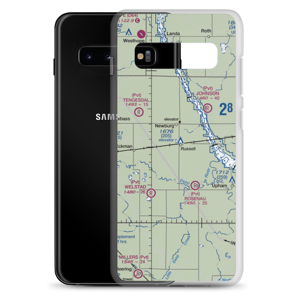 Michael Zurcher Farm Strip (94ND) VFR Sectional Samsung Case Samsung Galaxy S10+ model shown