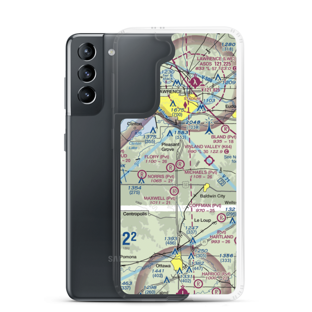 Michael's Airport (SN45) VFR Sectional Samsung Case Samsung Galaxy S21 model shown