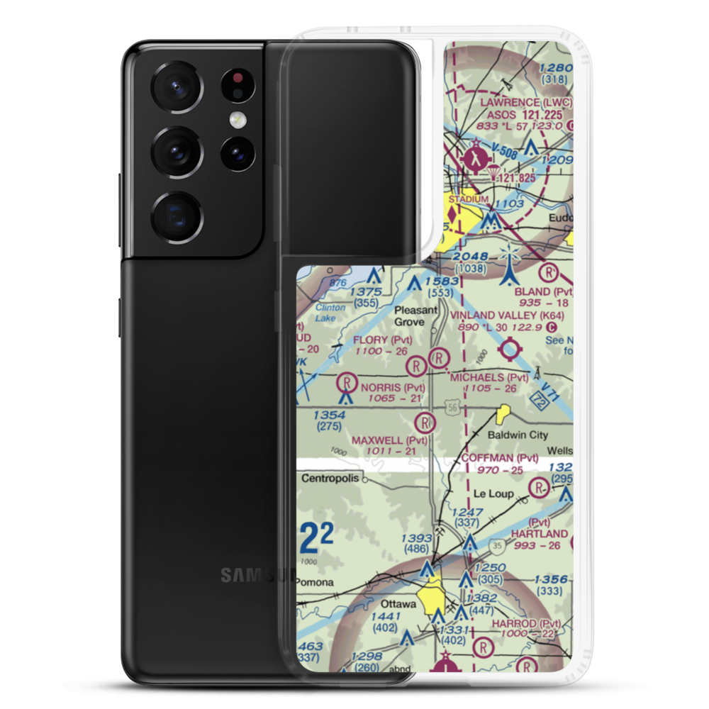 Michael's Airport (SN45) VFR Sectional Samsung Case Samsung Galaxy S21 Ultra model shown