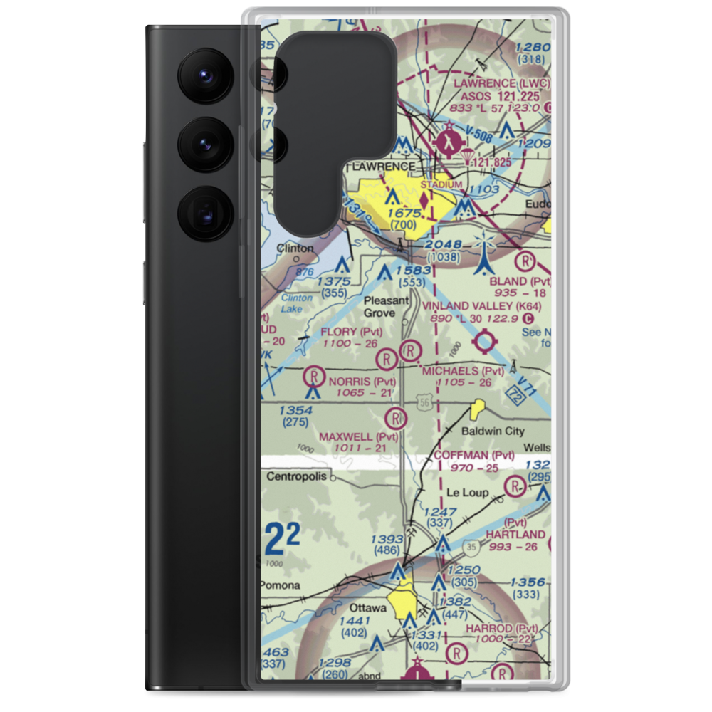 Michael's Airport (SN45) VFR Sectional Samsung Case Samsung Galaxy S22 Ultra model shown