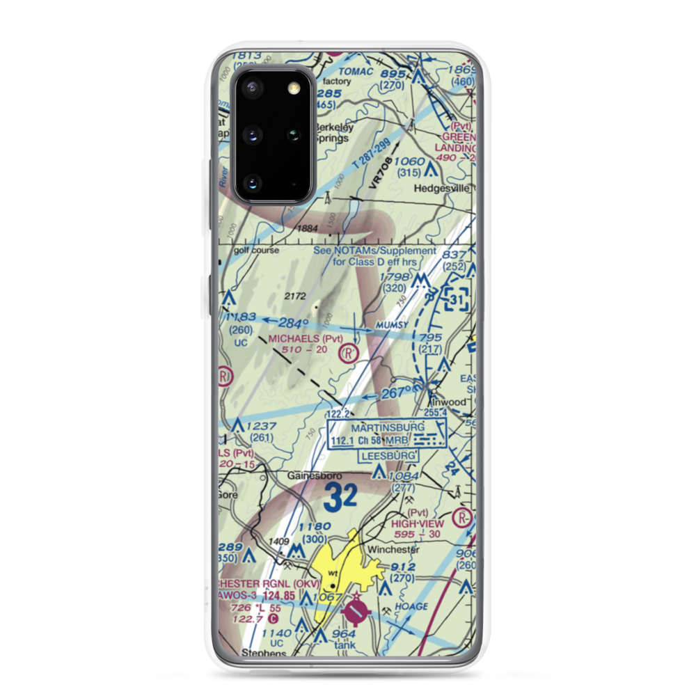 Michaels Farms Airport (WV17) VFR Sectional Samsung Case Samsung Galaxy S20 Plus model shown