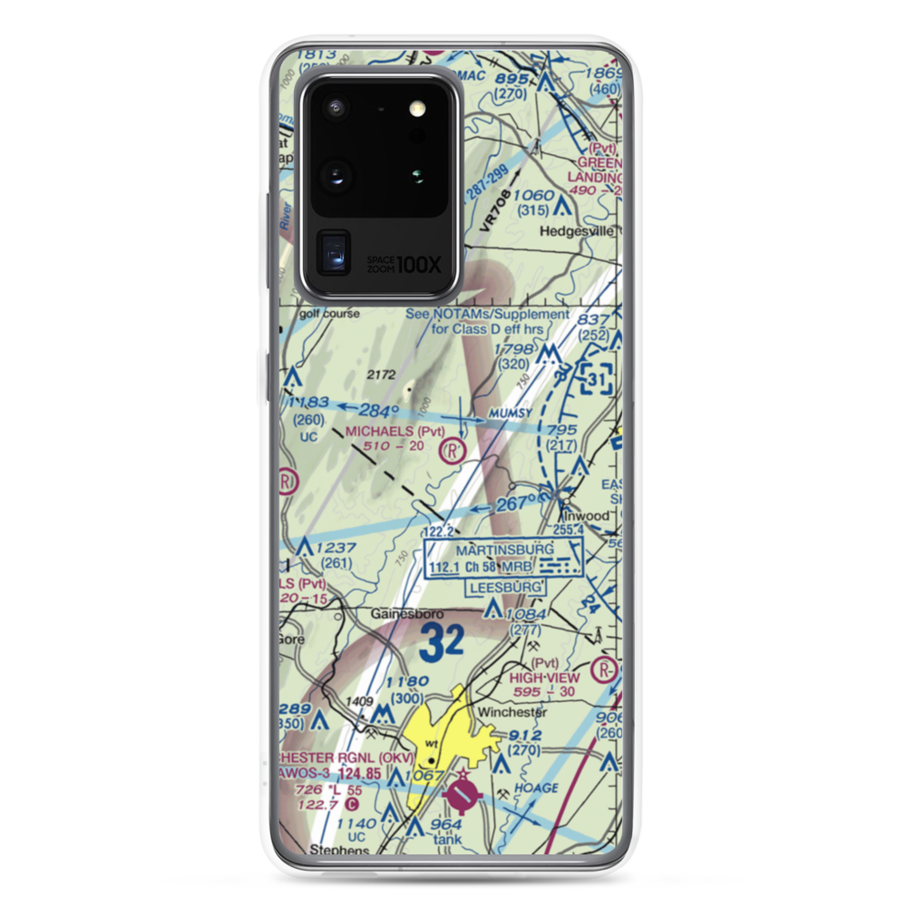 Michaels Farms Airport (WV17) VFR Sectional Samsung Case Samsung Galaxy S20 Ultra model shown