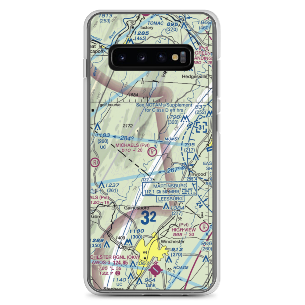 Michaels Farms Airport (WV17) VFR Sectional Samsung Case Samsung Galaxy S10+ model shown