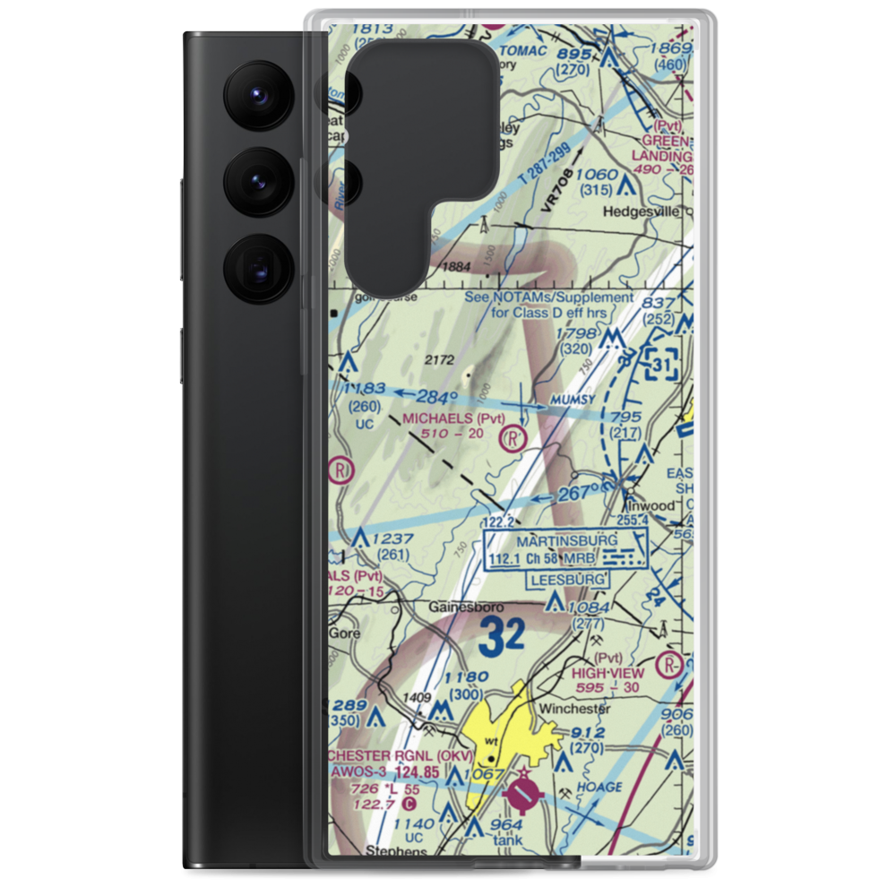 Michaels Farms Airport (WV17) VFR Sectional Samsung Case Samsung Galaxy S22 Ultra model shown
