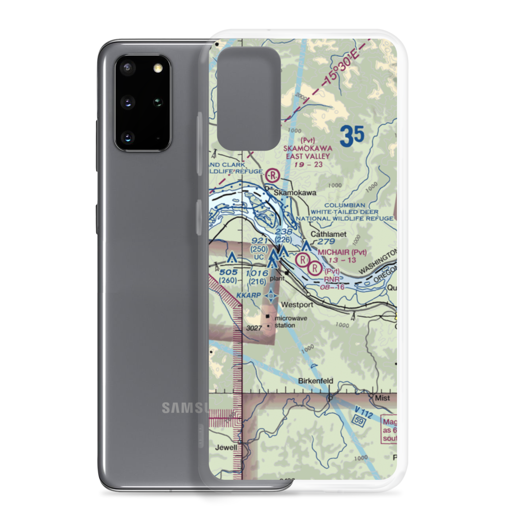 Michair Airport (WT44) VFR Sectional Samsung Case Samsung Galaxy S20 Plus model shown