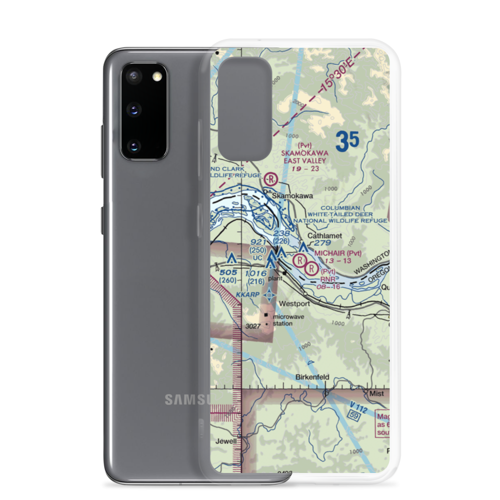 Michair Airport (WT44) VFR Sectional Samsung Case Samsung Galaxy S20 model shown