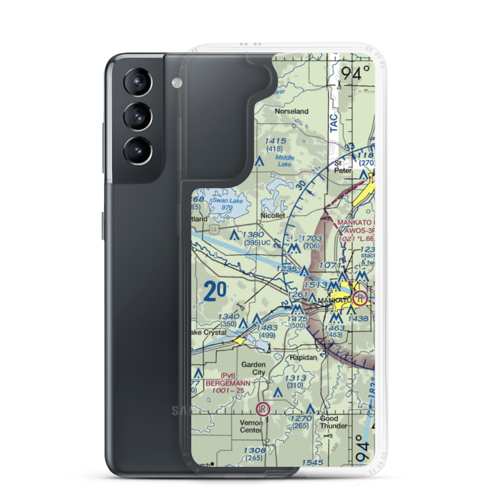 Michels Farms Airport (MN46) VFR Sectional Samsung Case Samsung Galaxy S21 model shown