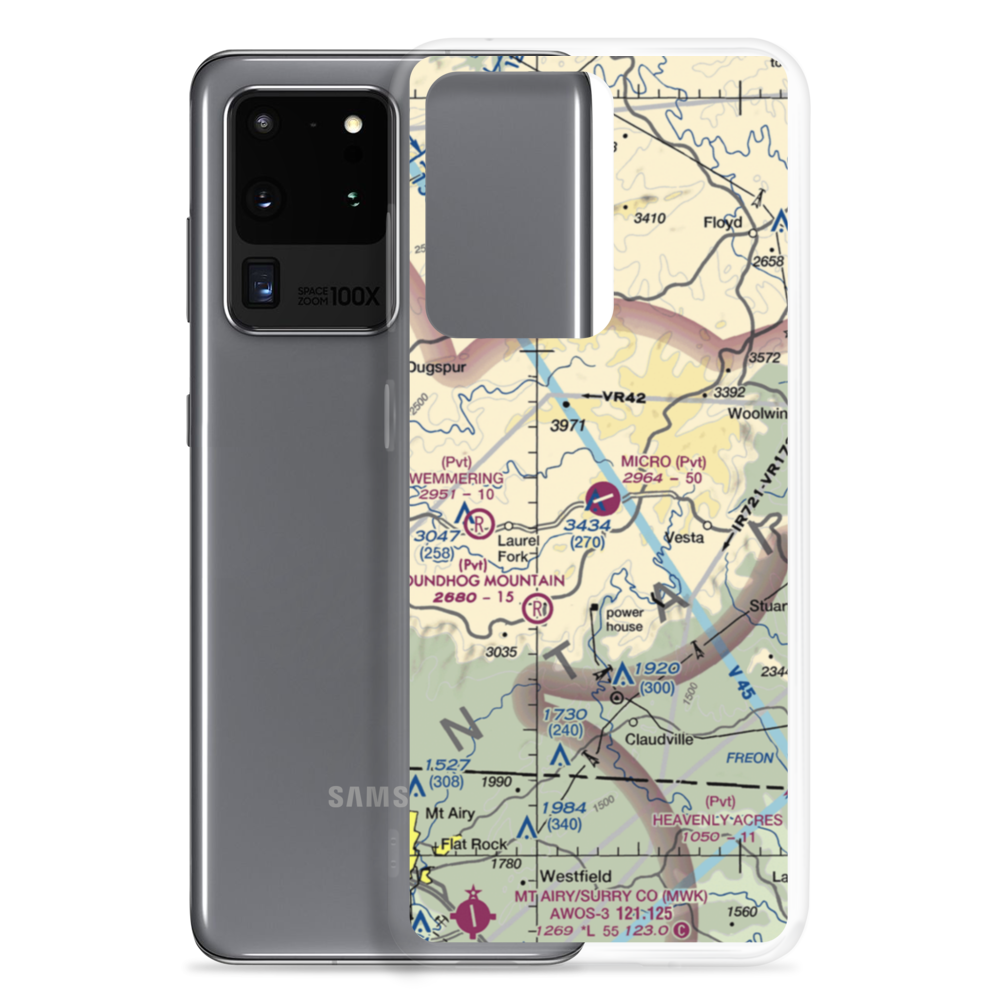 Micro Airport (1VA1) VFR Sectional Samsung Case Samsung Galaxy S20 Ultra model shown