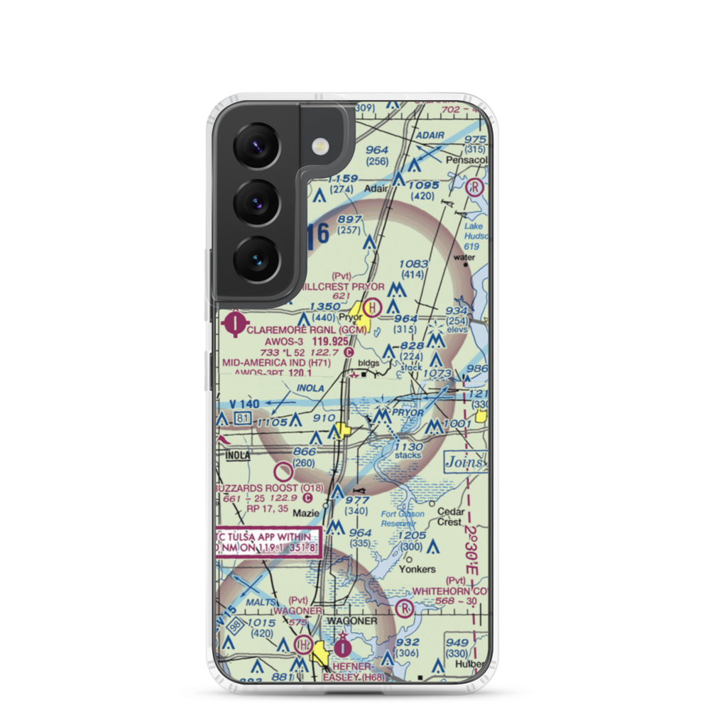 Mid America Industrial Airport (H71) VFR Sectional Samsung Case Samsung Galaxy S22 model shown