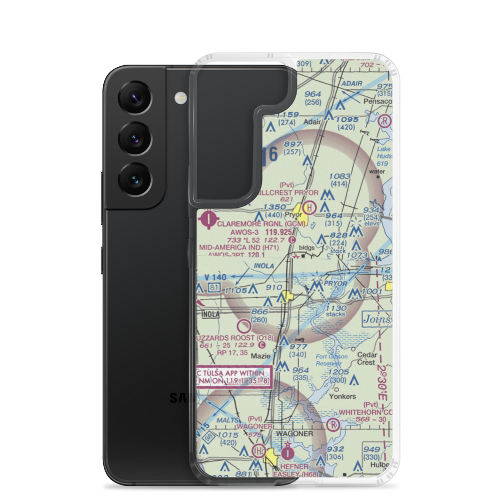 Mid America Industrial Airport (H71) VFR Sectional Samsung Case Samsung Galaxy S22 model shown