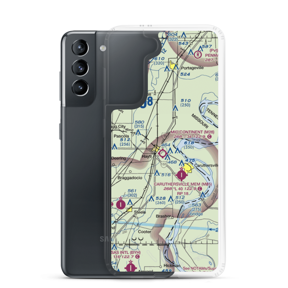 Mid Continent Airport (M28) VFR Sectional Samsung Case Samsung Galaxy S21 model shown