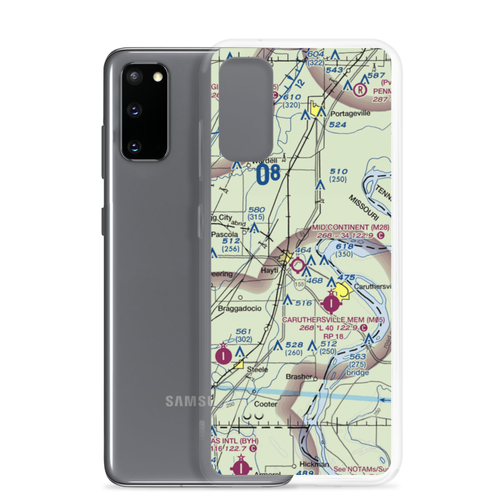 Mid Continent Airport (M28) VFR Sectional Samsung Case Samsung Galaxy S20 model shown