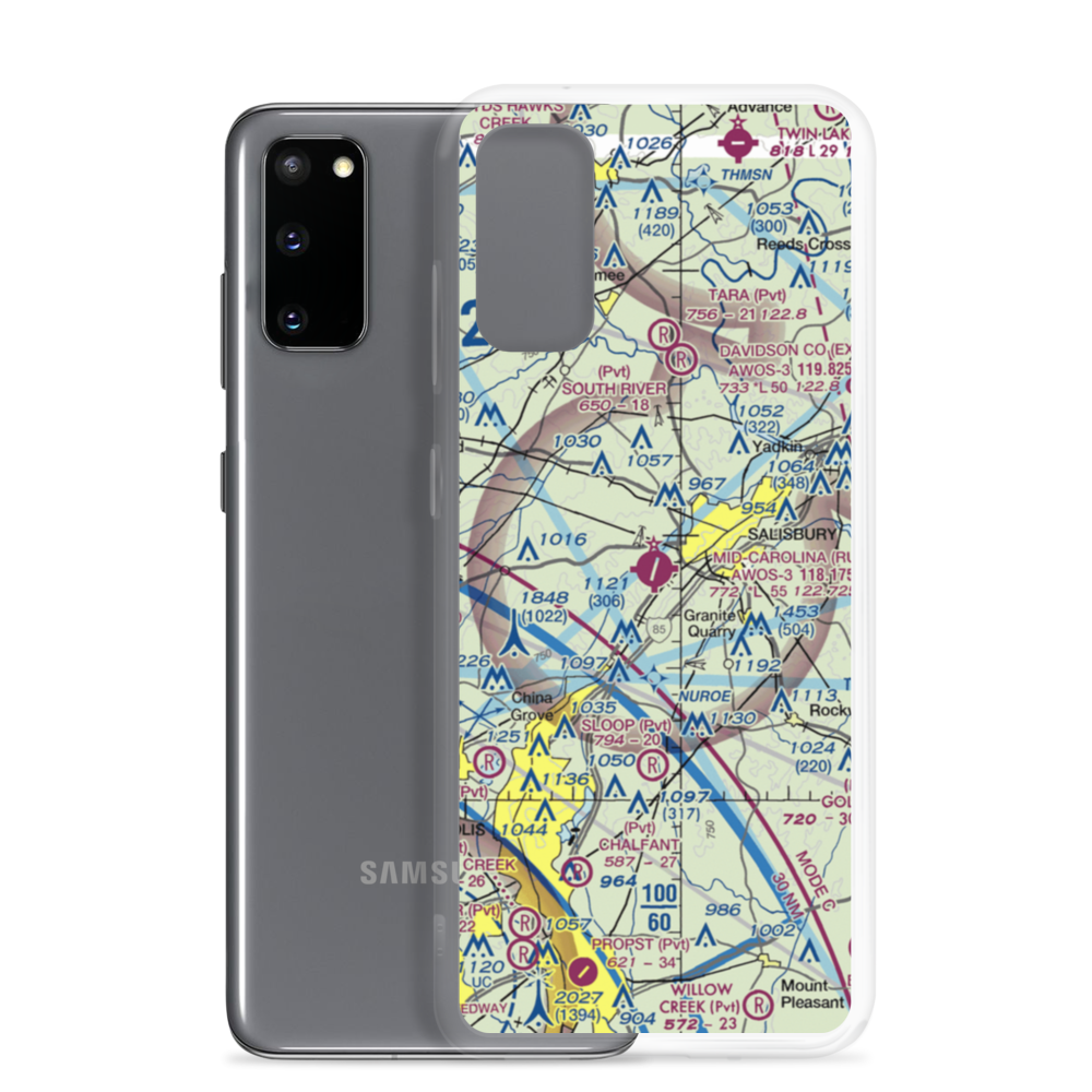 Mid-Carolina Regional Airport (RUQ) VFR Sectional Samsung Case Samsung Galaxy S20 model shown