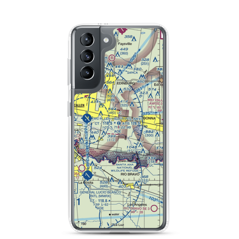 Mid-Valley Dusters Inc Airport (43TX) VFR Sectional Samsung Case Samsung Galaxy S21 model shown