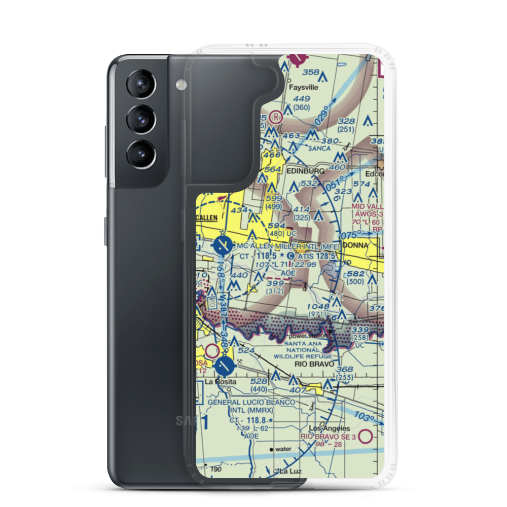 Mid-Valley Dusters Inc Airport (43TX) VFR Sectional Samsung Case Samsung Galaxy S21 model shown