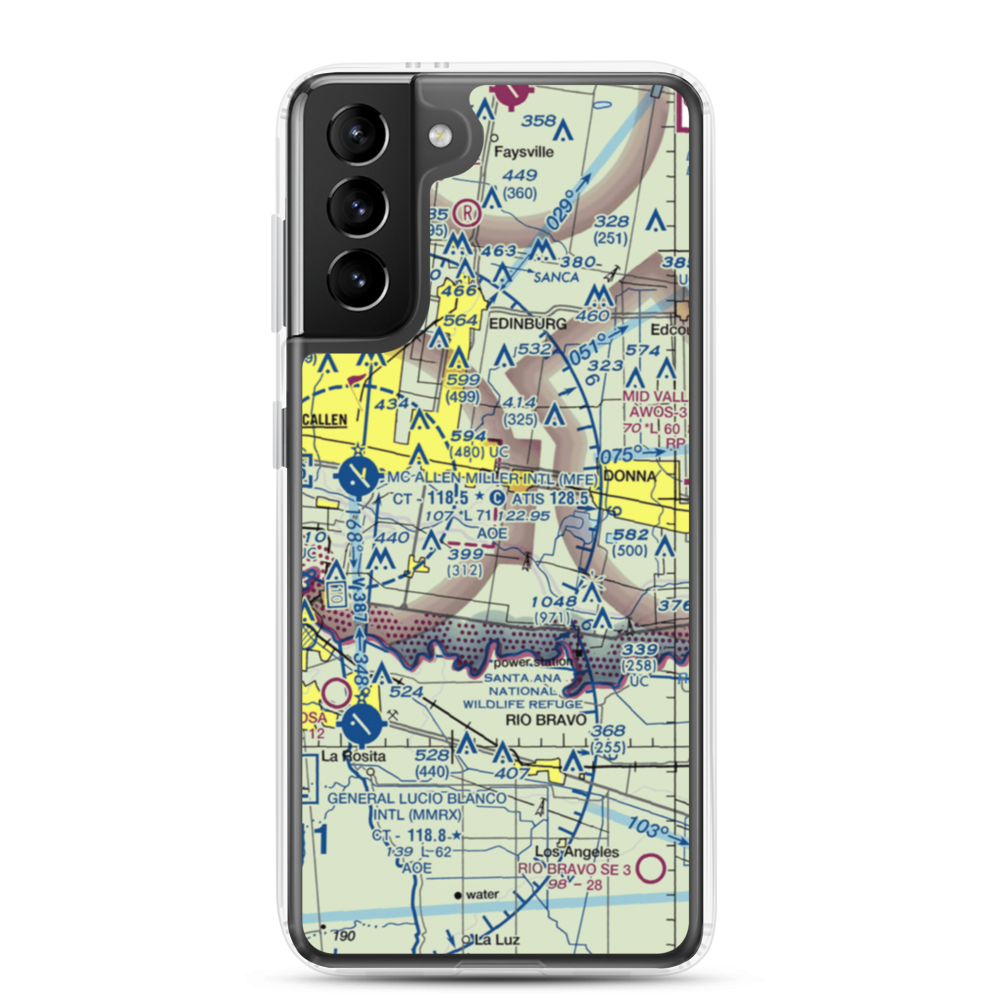 Mid-Valley Dusters Inc Airport (43TX) VFR Sectional Samsung Case Samsung Galaxy S21 Plus model shown