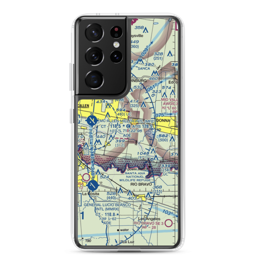 Mid-Valley Dusters Inc Airport (43TX) VFR Sectional Samsung Case Samsung Galaxy S21 Ultra model shown