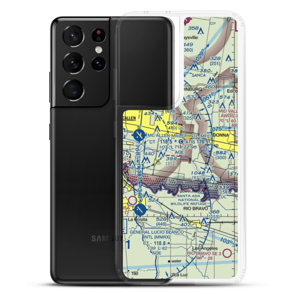 Mid-Valley Dusters Inc Airport (43TX) VFR Sectional Samsung Case Samsung Galaxy S21 Ultra model shown