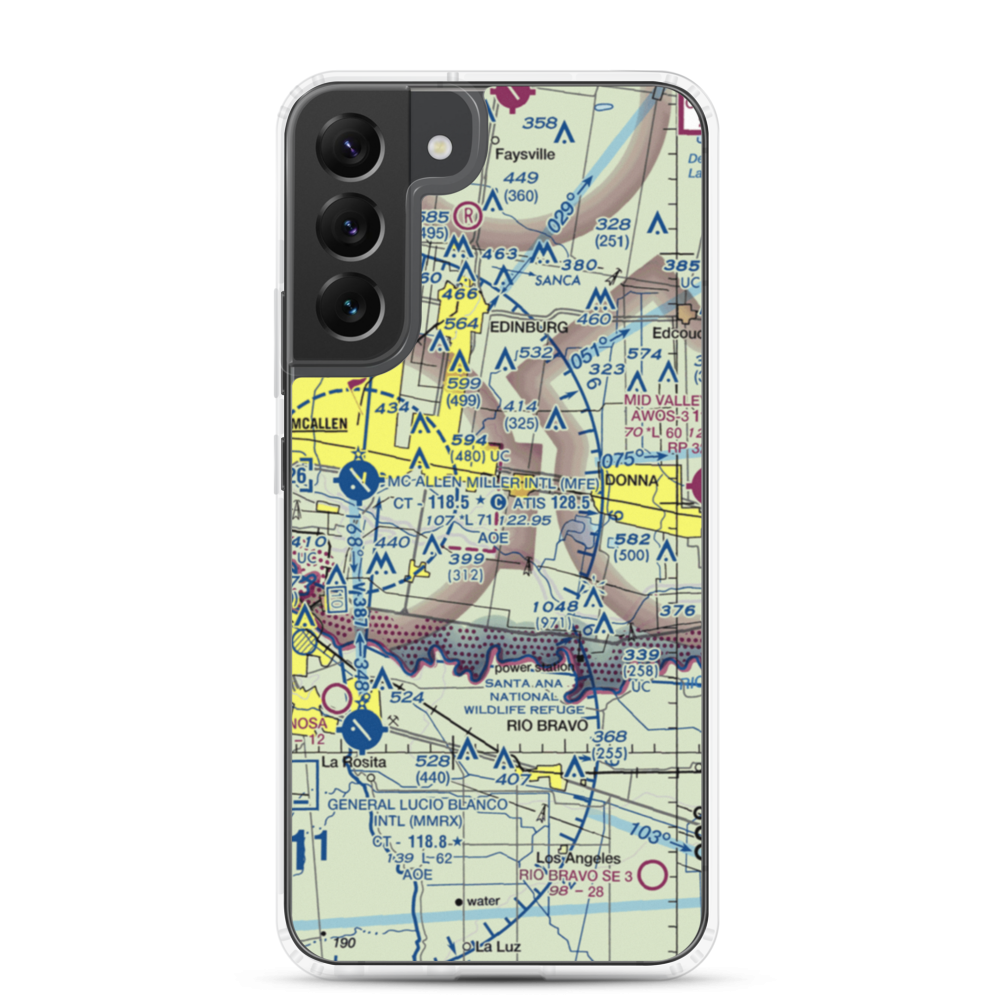 Mid-Valley Dusters Inc Airport (43TX) VFR Sectional Samsung Case Samsung Galaxy S22 Plus model shown
