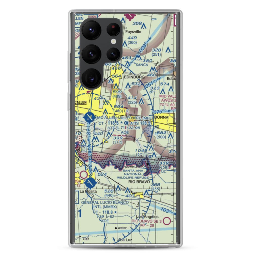 Mid-Valley Dusters Inc Airport (43TX) VFR Sectional Samsung Case Samsung Galaxy S22 Ultra model shown