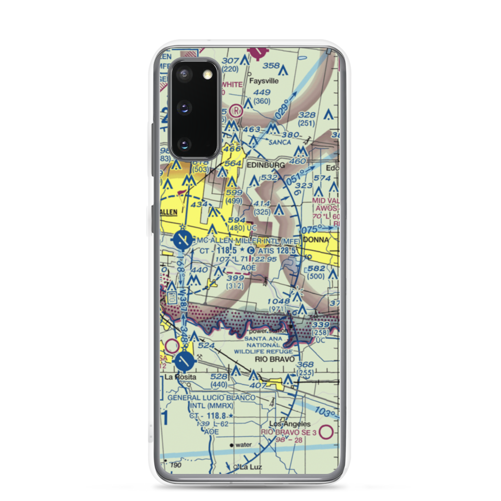 Mid-Valley Dusters Inc Airport (43TX) VFR Sectional Samsung Case Samsung Galaxy S20 model shown